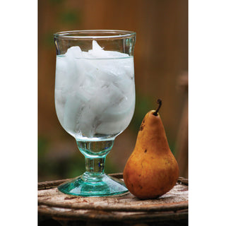 Large Handmade Recycled Glass Water Goblet