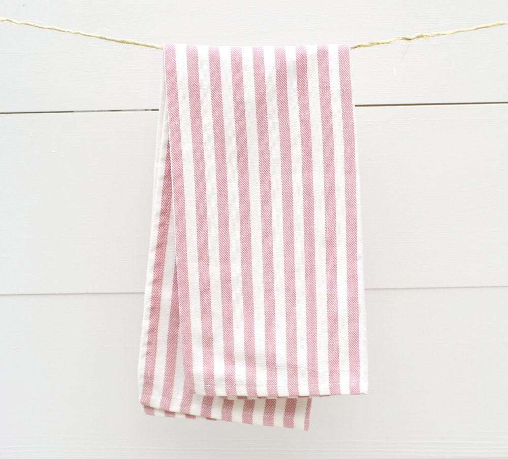 Red French Stripe Dish Towel