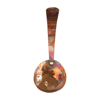 Hammered Copper Spoon with Burnt Finish