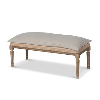 Distressed Oak Pillow Bench