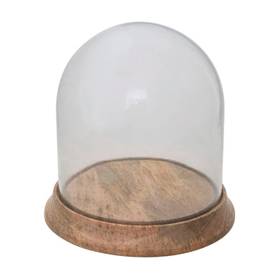 Cloche with Wooden Base