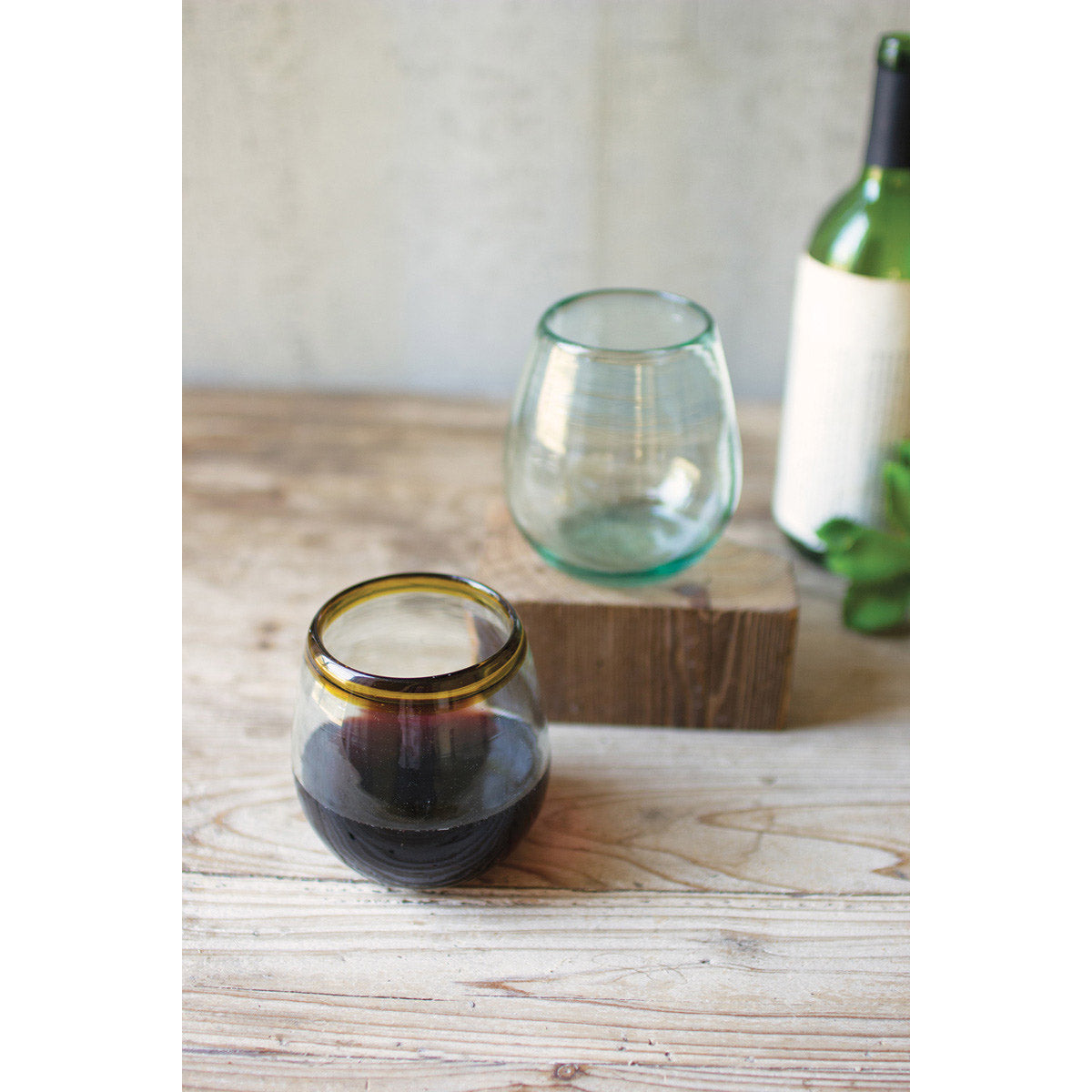 Stemless Handmade Wine Glass