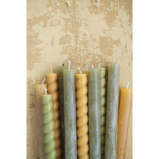 Set of 2 Boxed Twisted Taper Candles - Honey