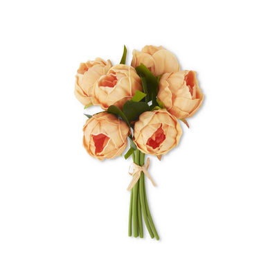 12" Real Touch Peony Bundle - Peach