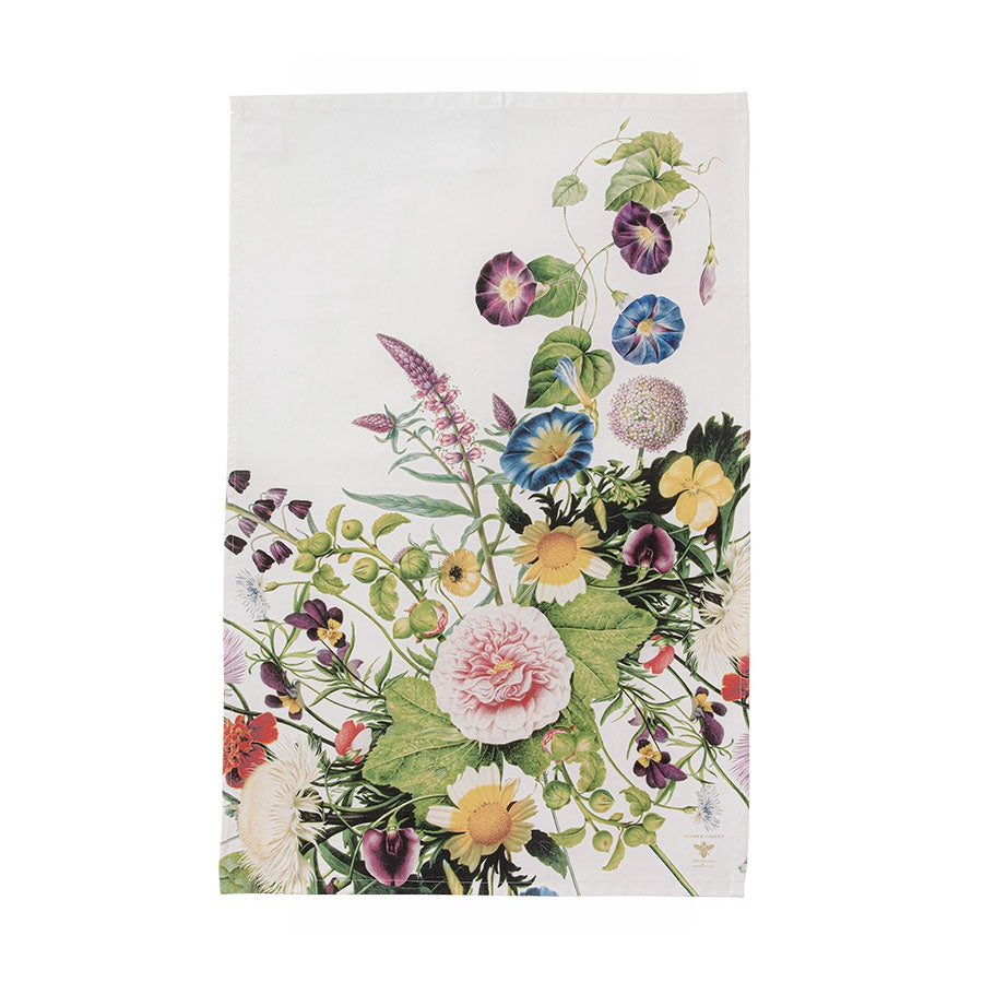 In the Garden Floral Tea Towel Made in Europe