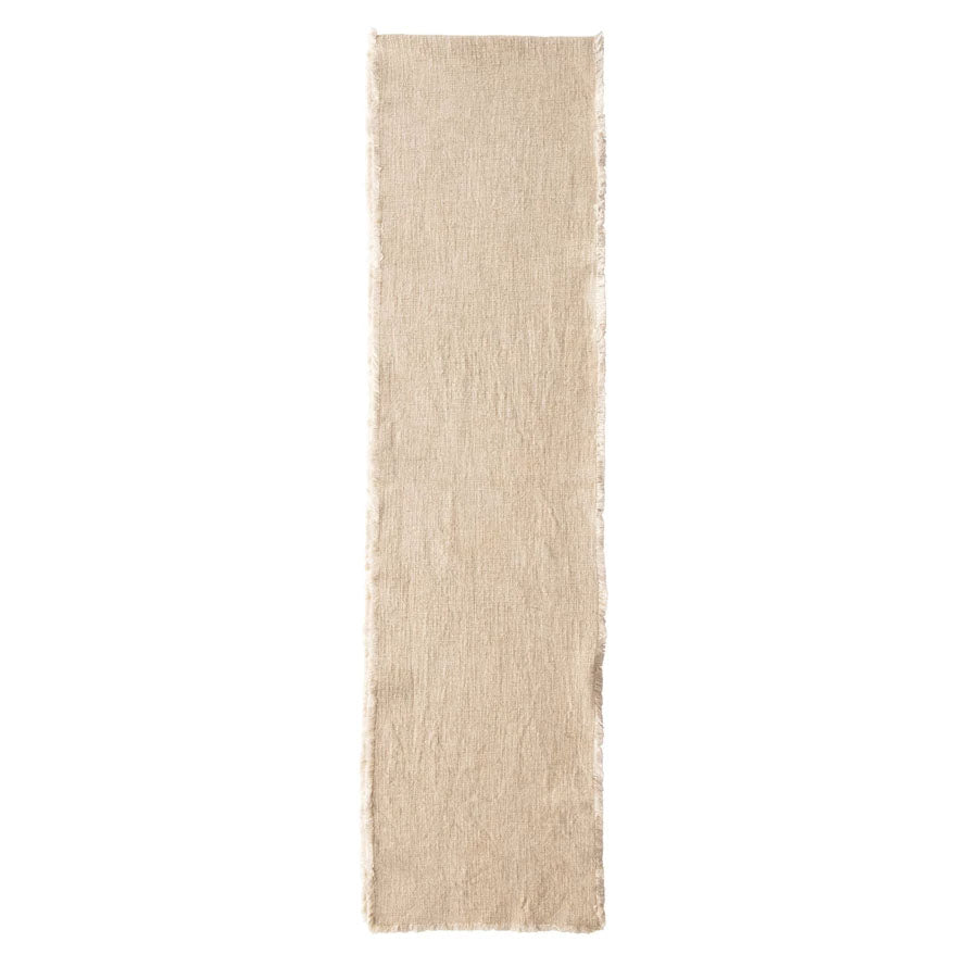 Ivory 108" Linen Blend Table Runner