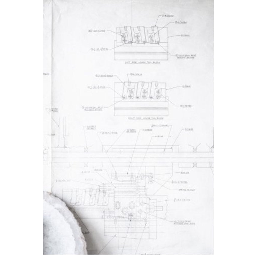 Found Architectural Drawing Blueprint