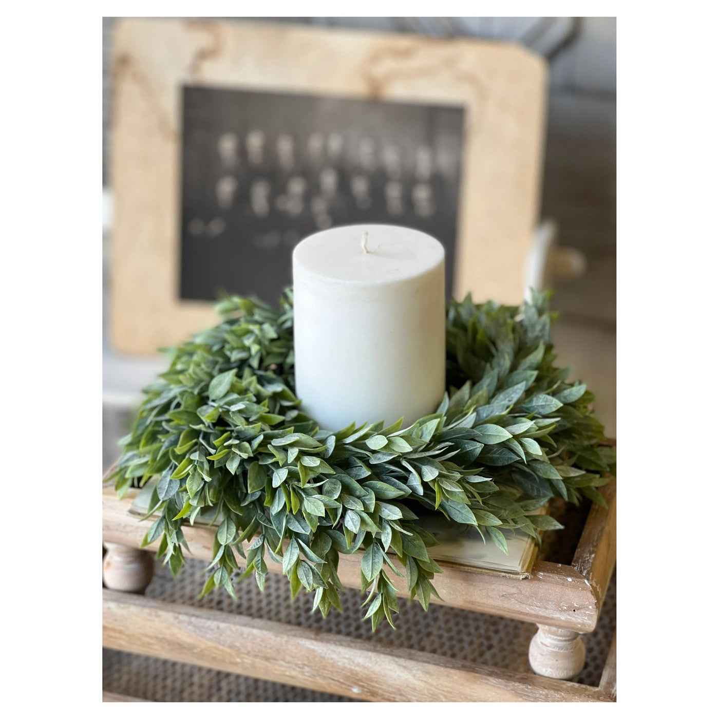 Rain Washed Candle Ring Wreath