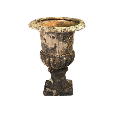 Aged Ceramic French Estate Urn - Small