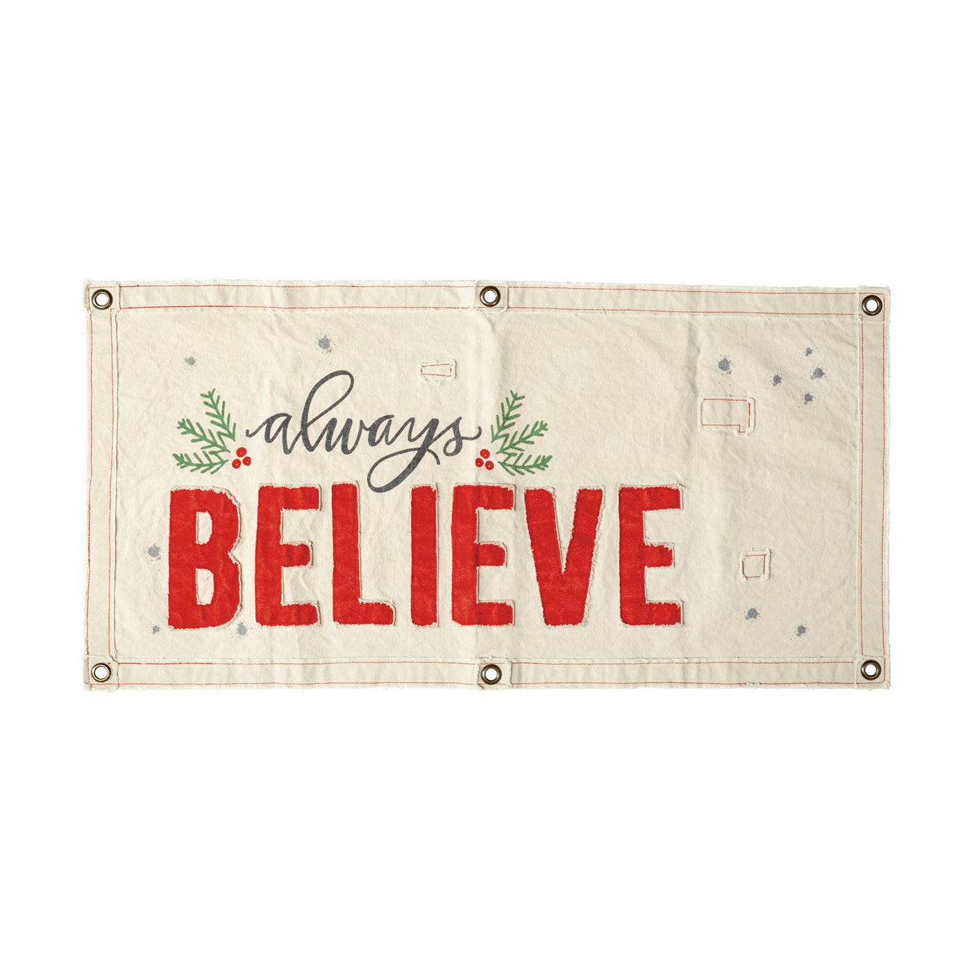 Always Believe Holiday Canvas Banner 40x20