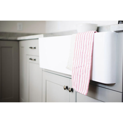Red French Stripe Dish Towel