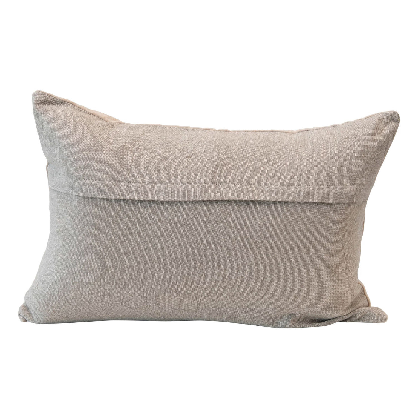 24" Velvet Cutout Design Lumbar Pillow - Ivory