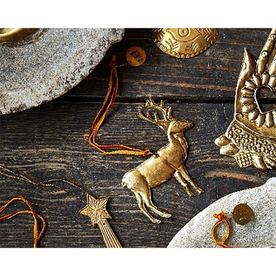 Golden Deer Ornament