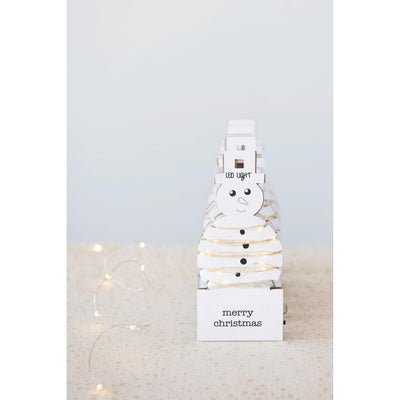 82"L LED String Lights on Snowman Shaped Card