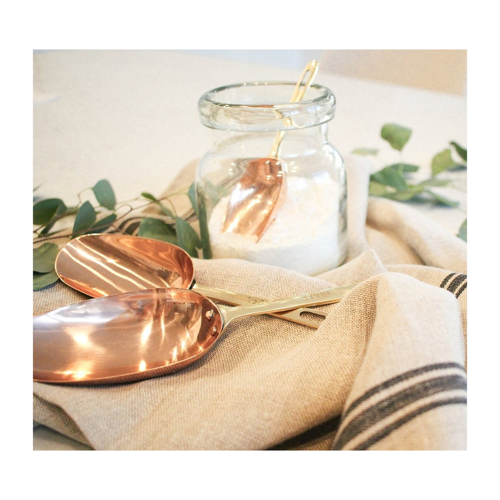 Solid Copper Measuring Scoops with Brass Handles - More Coming Soon ...