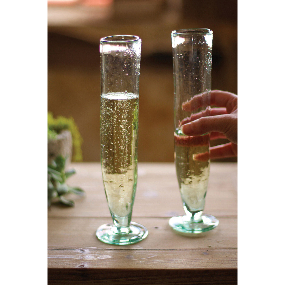 Tall Recycled Champagne Flute