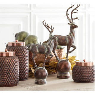 Whitewashed Deer Set on Ball