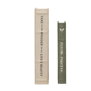 Linen Covered Book Storage Boxes Flowers and Insects