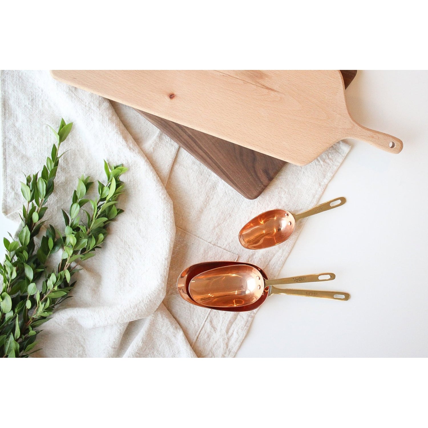Solid Copper Measuring Scoops with Brass Handles - More Coming Soon ...