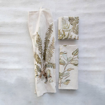 Set of 3 Botanical Linen Tea Towels
