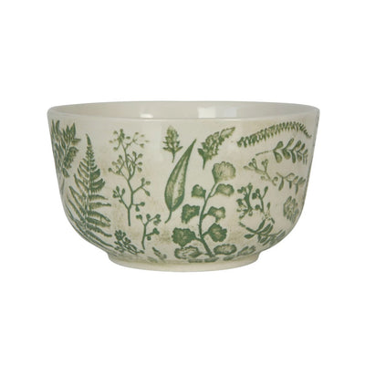 Hand Stamped Botanical Design Bowl