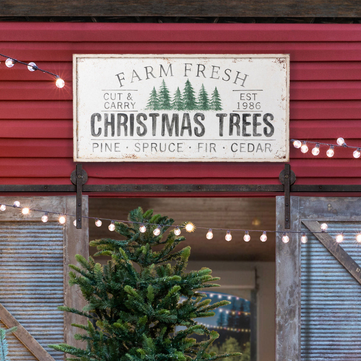 Vintage Style Christmas Tree Farm Sign