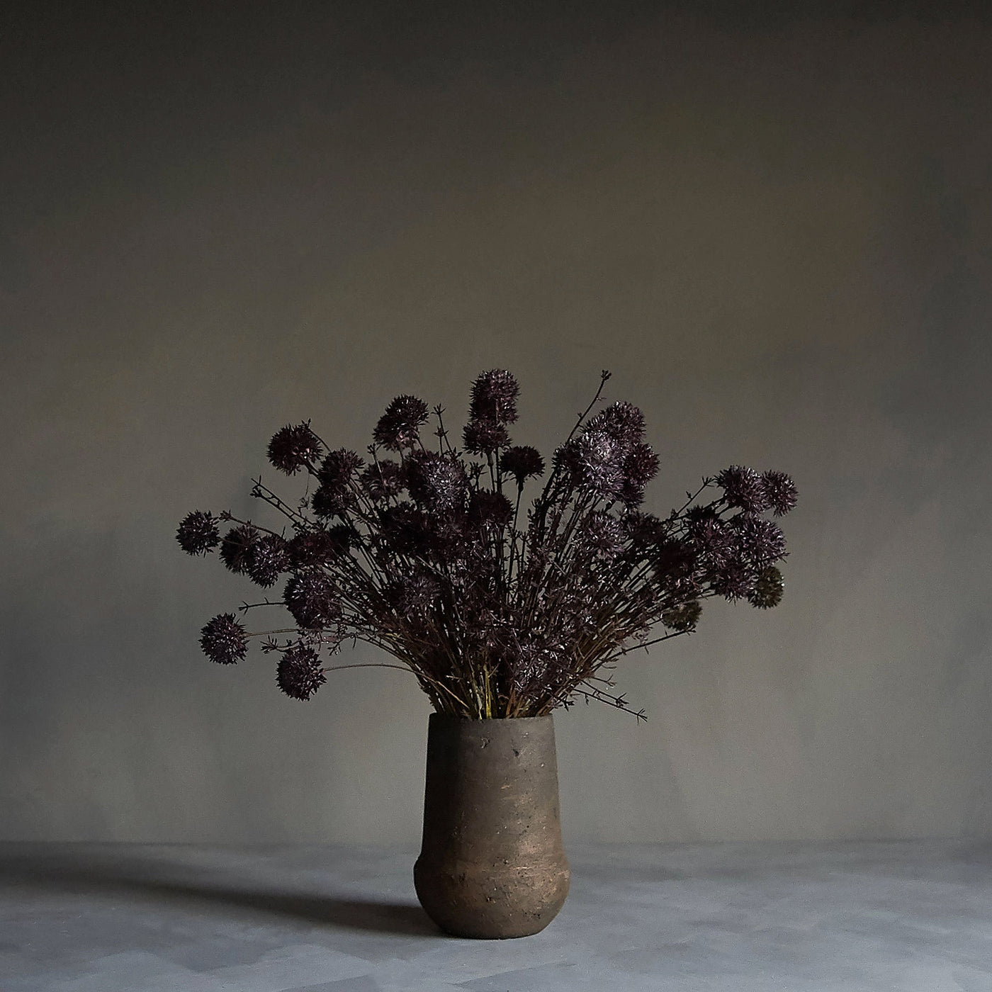 Faux Melaleuca Purple Flower Stem