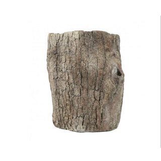Small Faux Bois Log Concrete Planter