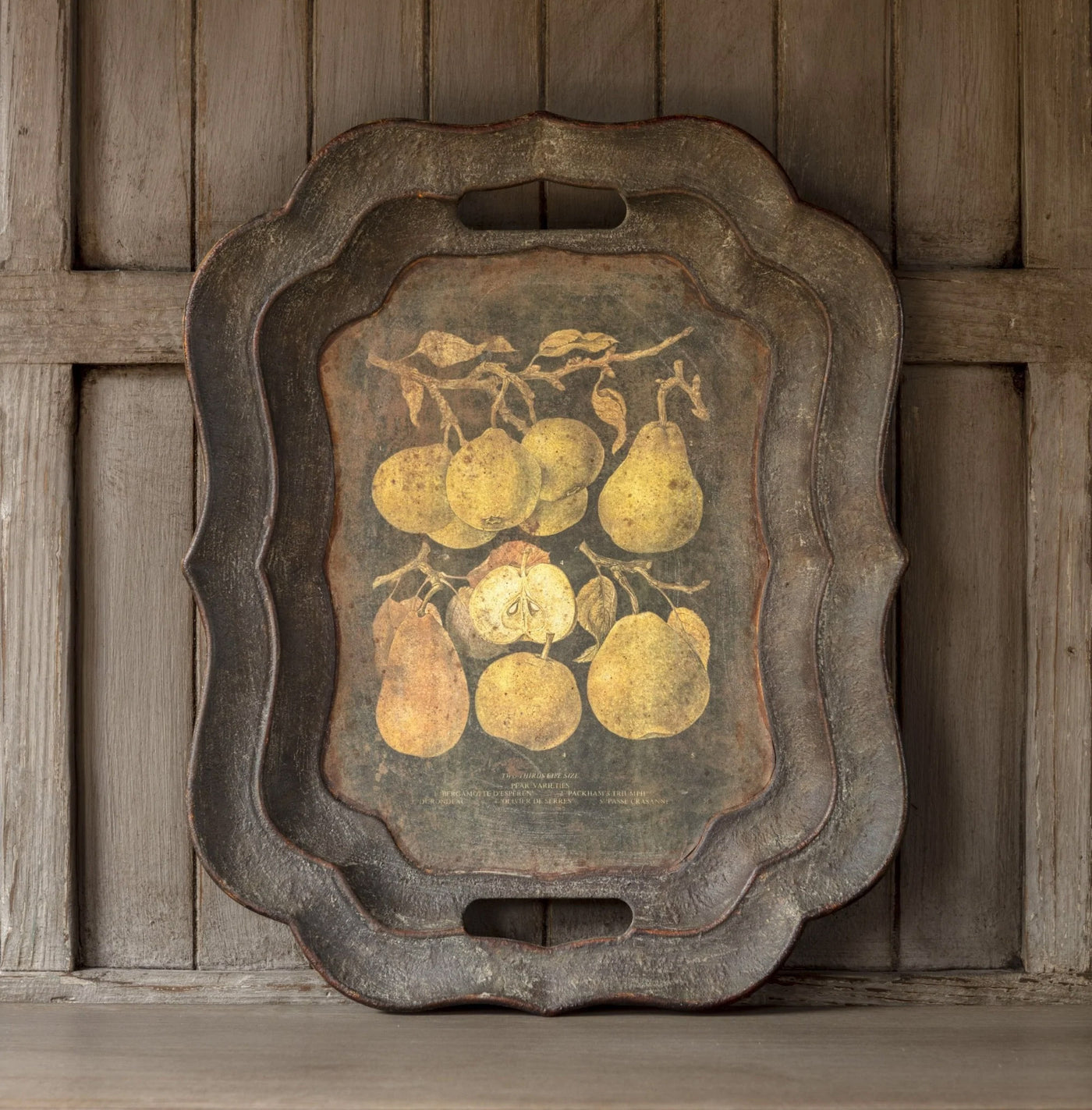 Vintage Style Tray with Pears