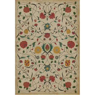 Williamsburg Vintage Vinyl Floor Cloth - Abigail - Choose Size