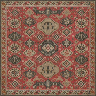 Williamsburg Vintage Vinyl Floor Cloth - All Spice - Choose Size