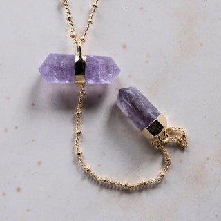 Bijou Amethyst Crystal Necklace