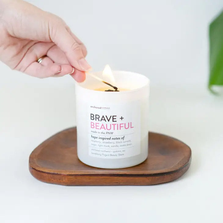 Brave and Beautiful Woodwick Charity Candle