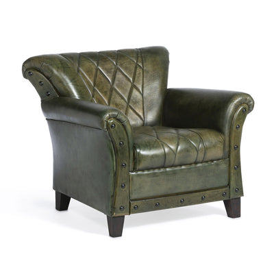 Conrad Forest Green Leather Armchair- More Coming Soon!