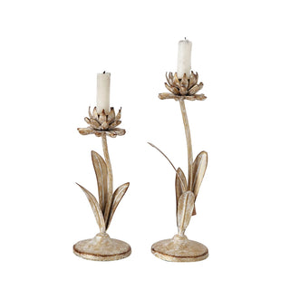 French Cottage Floral Taper Holder - Choose Size