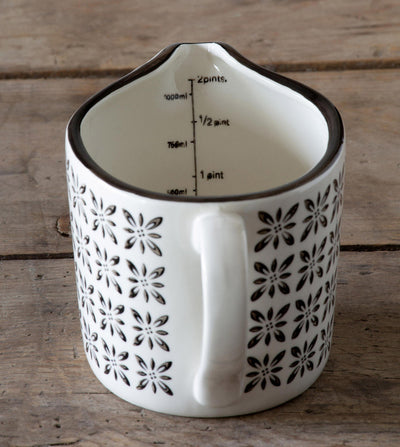 Hand Stamped Norden Pattern Measuring Cup