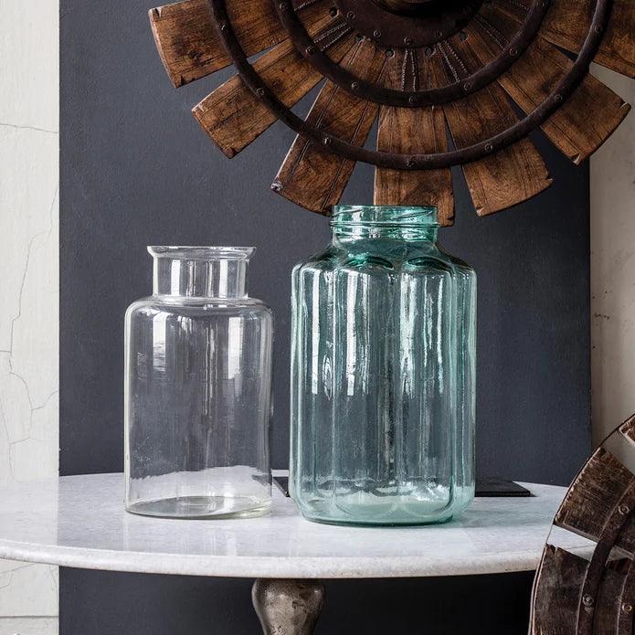 Vintage Large Ribbed Glass Pickling Jar