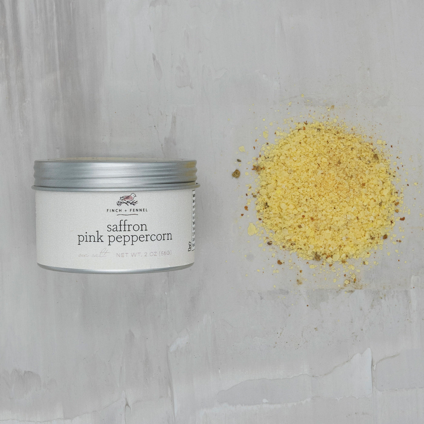 Saffron Pink Peppercorn Sea Salt