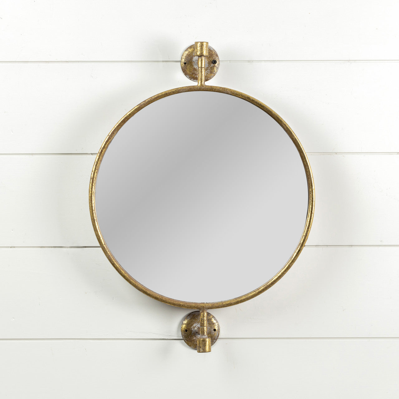 Round Wall Mirror - Gold Tone