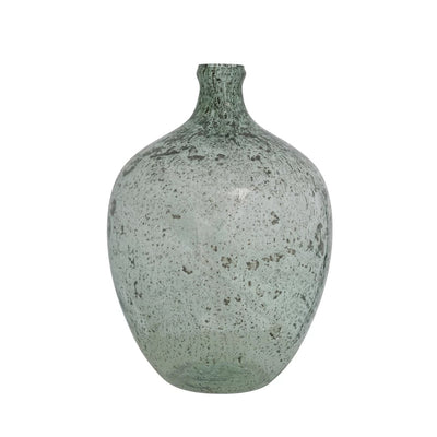 Seeded Glass Bottle Vase