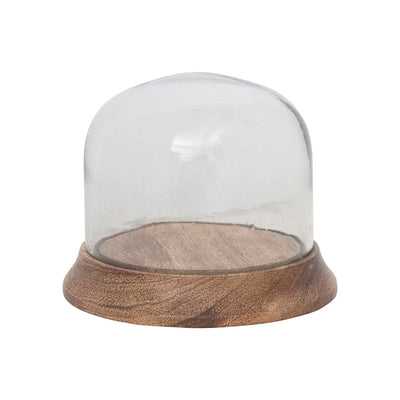 Small Cloche with Wooden Base