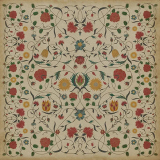 Williamsburg Vintage Vinyl Floor Cloth - Abigail - Choose Size