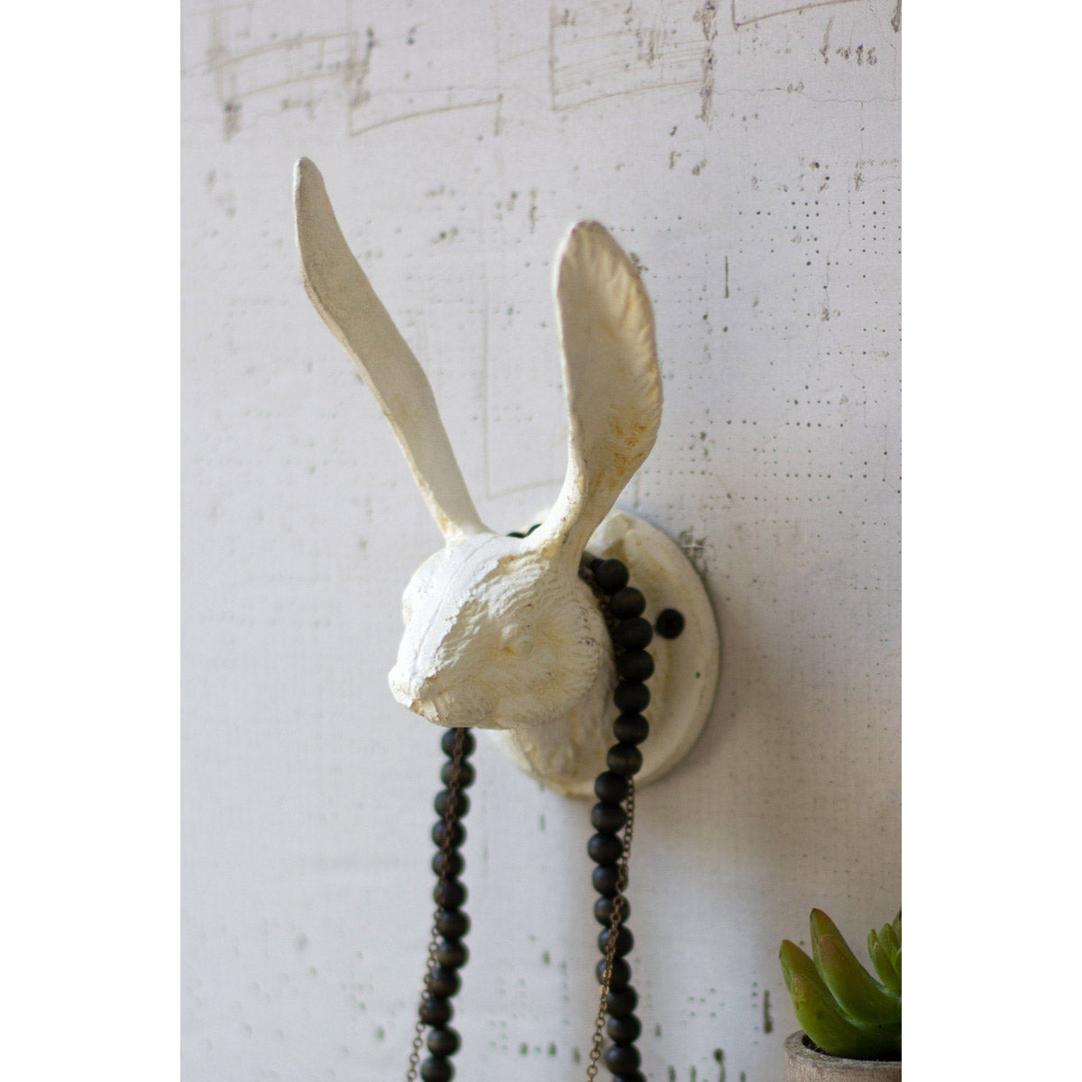Rabbit Wall Hook - Weathered White